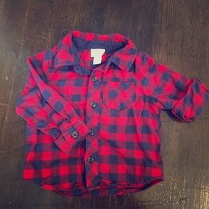 🌼Baby boy Cat & Jack long sleeve flannel